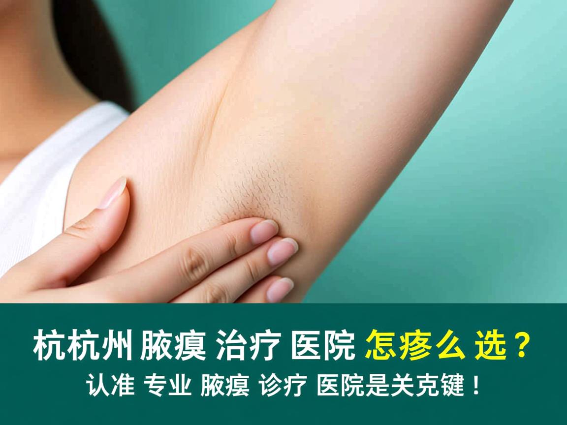 杭州腋臭治疗医院怎么选？认准专业腋臭诊疗医院是关键！