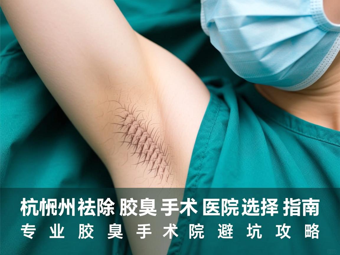 杭州祛除腋臭手术医院选择指南，专业腋臭手术的避坑攻略