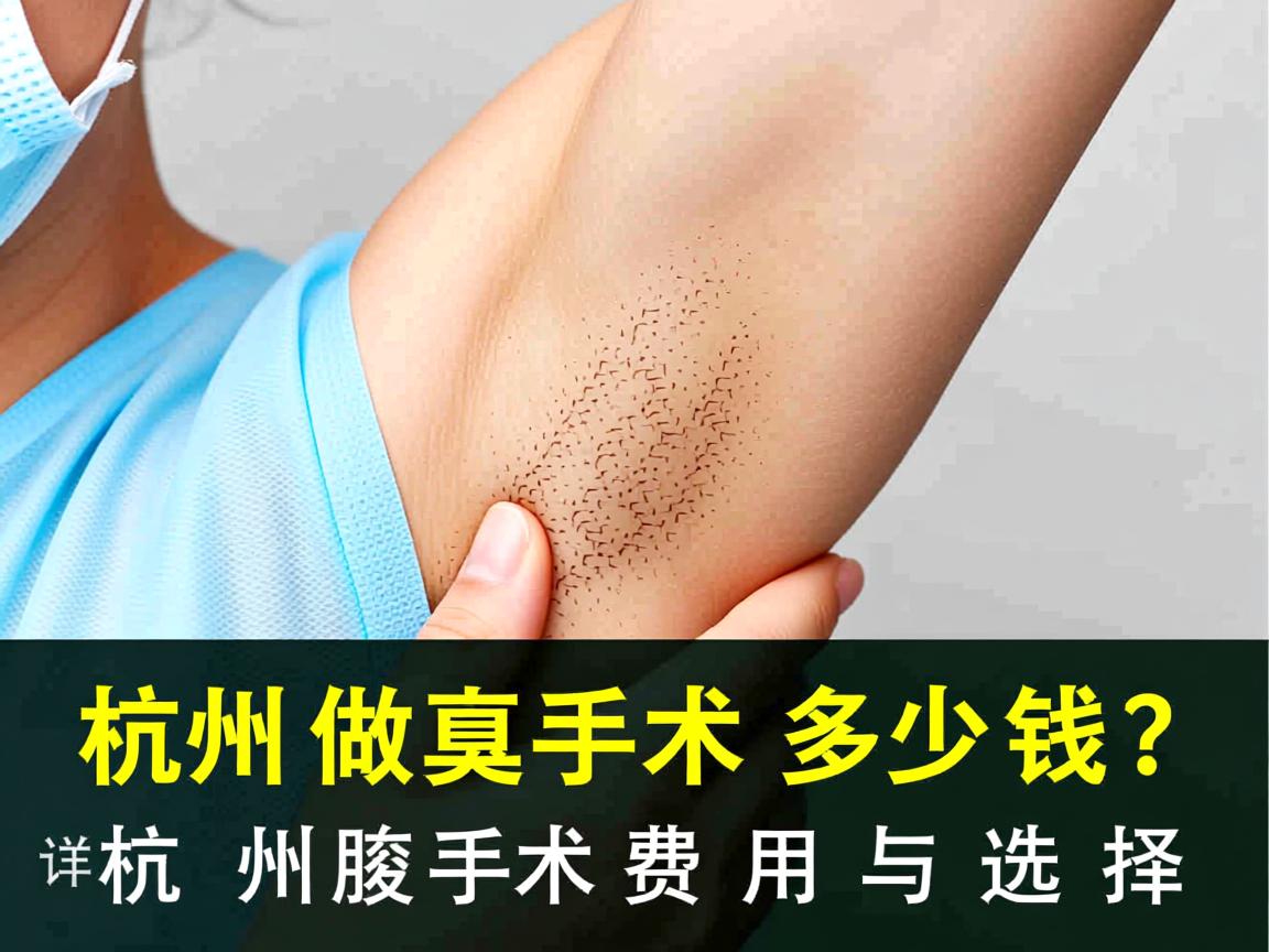 杭州做腋臭手术多少钱？详解杭州腋臭手术费用与选择