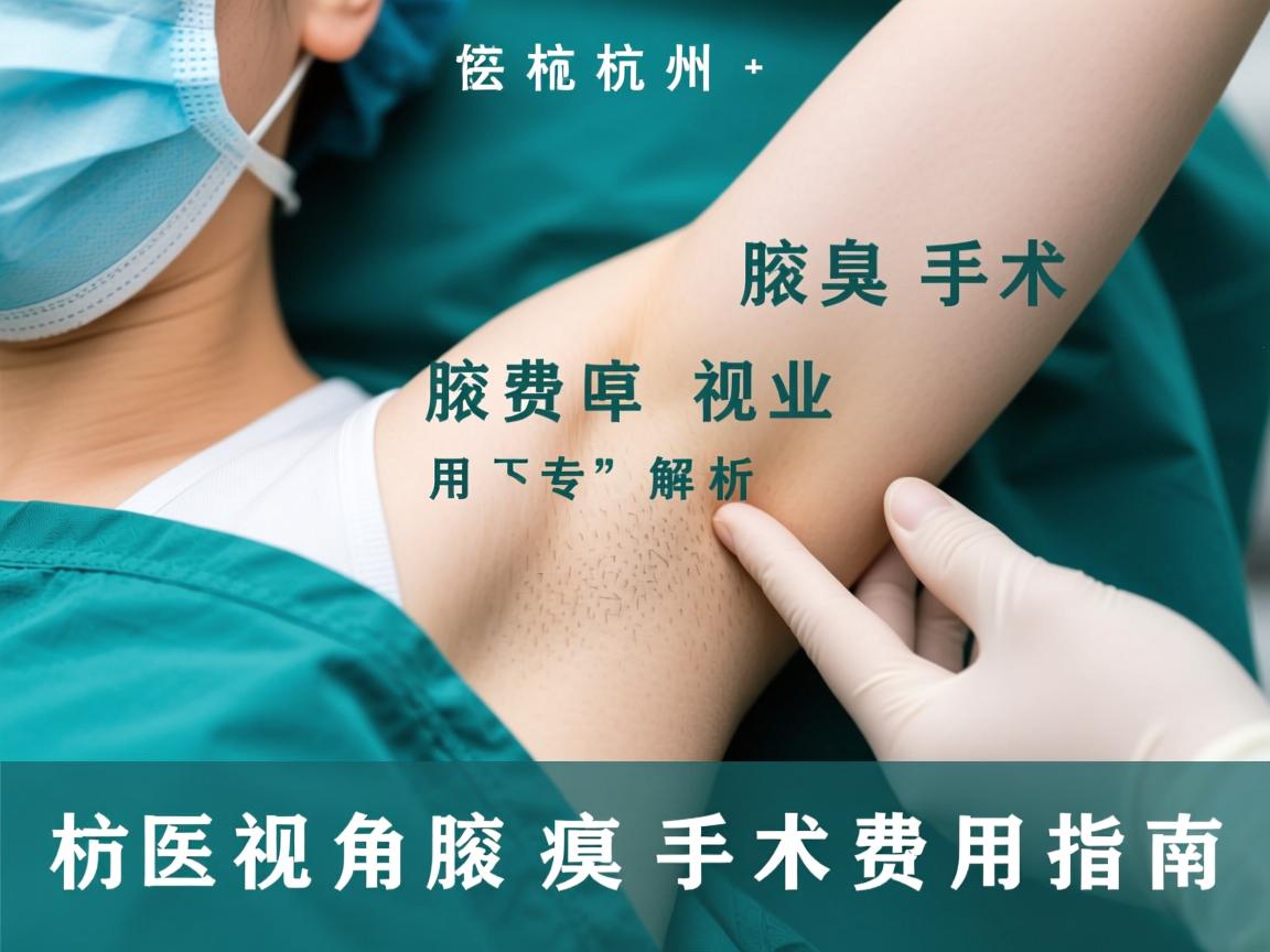 杭州腋臭手术费用解析，专业视角下的腋臭手术费用指南