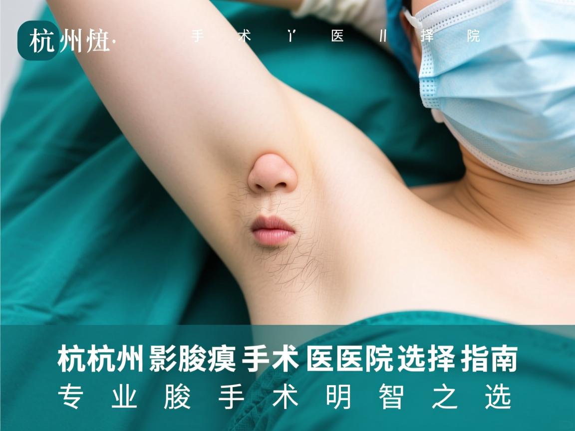 杭州腋臭手术医院选择指南，专业腋臭手术的明智之选
