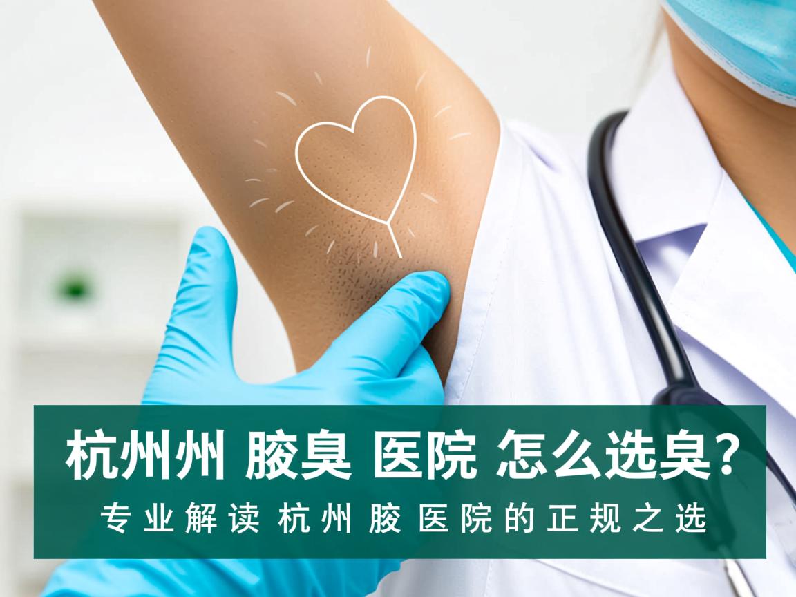 杭州腋臭医院怎么选？专业解读杭州腋臭医院的正规之选