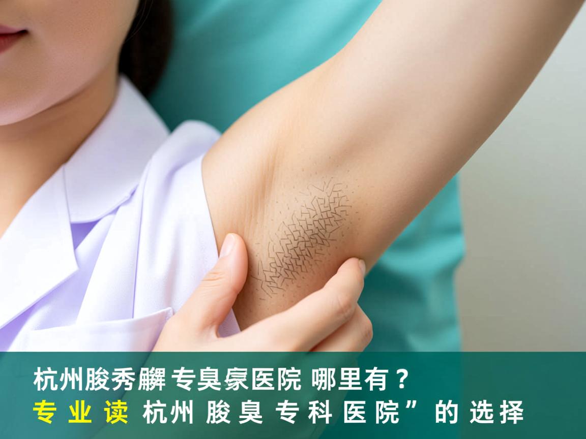 杭州腋秀腋臭专科医院哪里有？专业解读杭州腋臭专科医院的选择