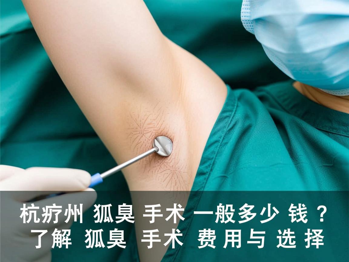 杭州做狐臭手术一般多少钱？了解狐臭手术费用与选择