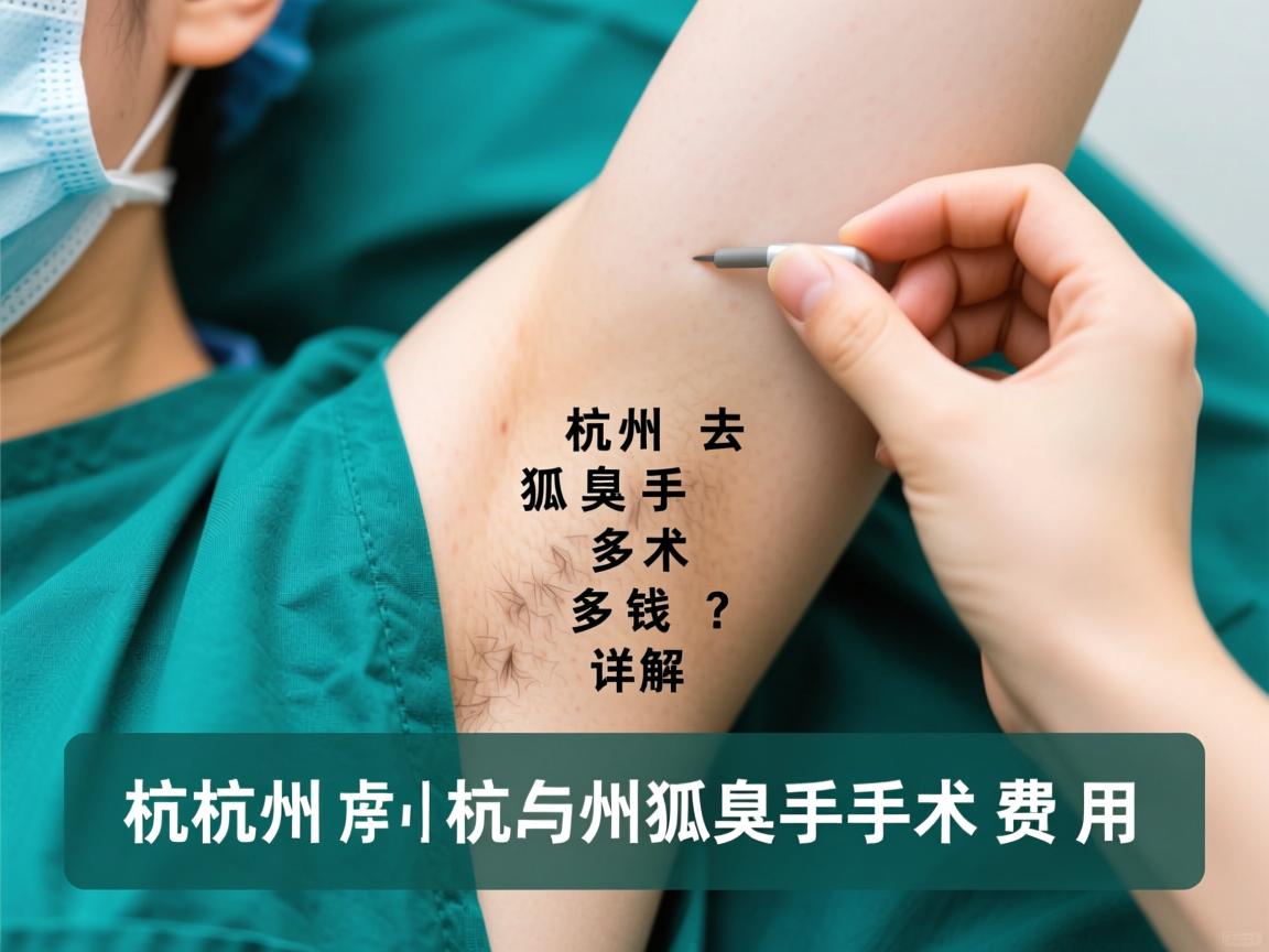 杭州去狐臭手术多少钱？详解杭州狐臭手术费用