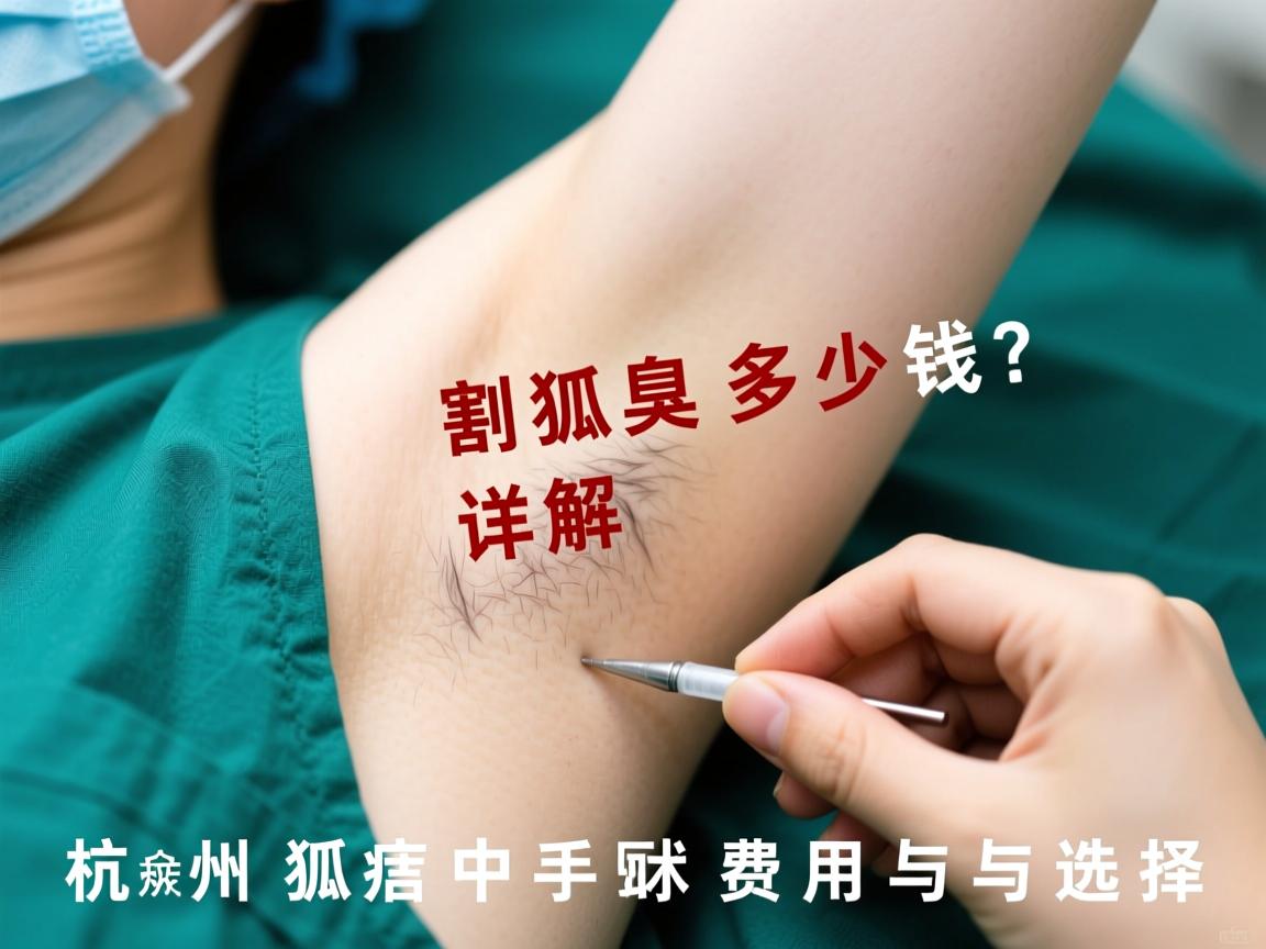 杭州割狐臭多少钱？详解杭州狐臭手术费用与选择