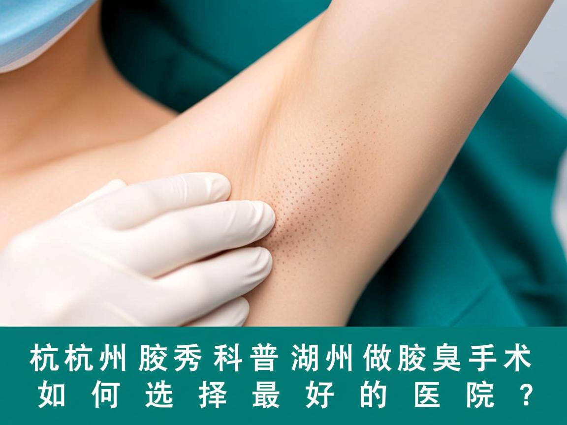 杭州腋秀科普，湖州做腋臭手术，如何选择最好的医院？