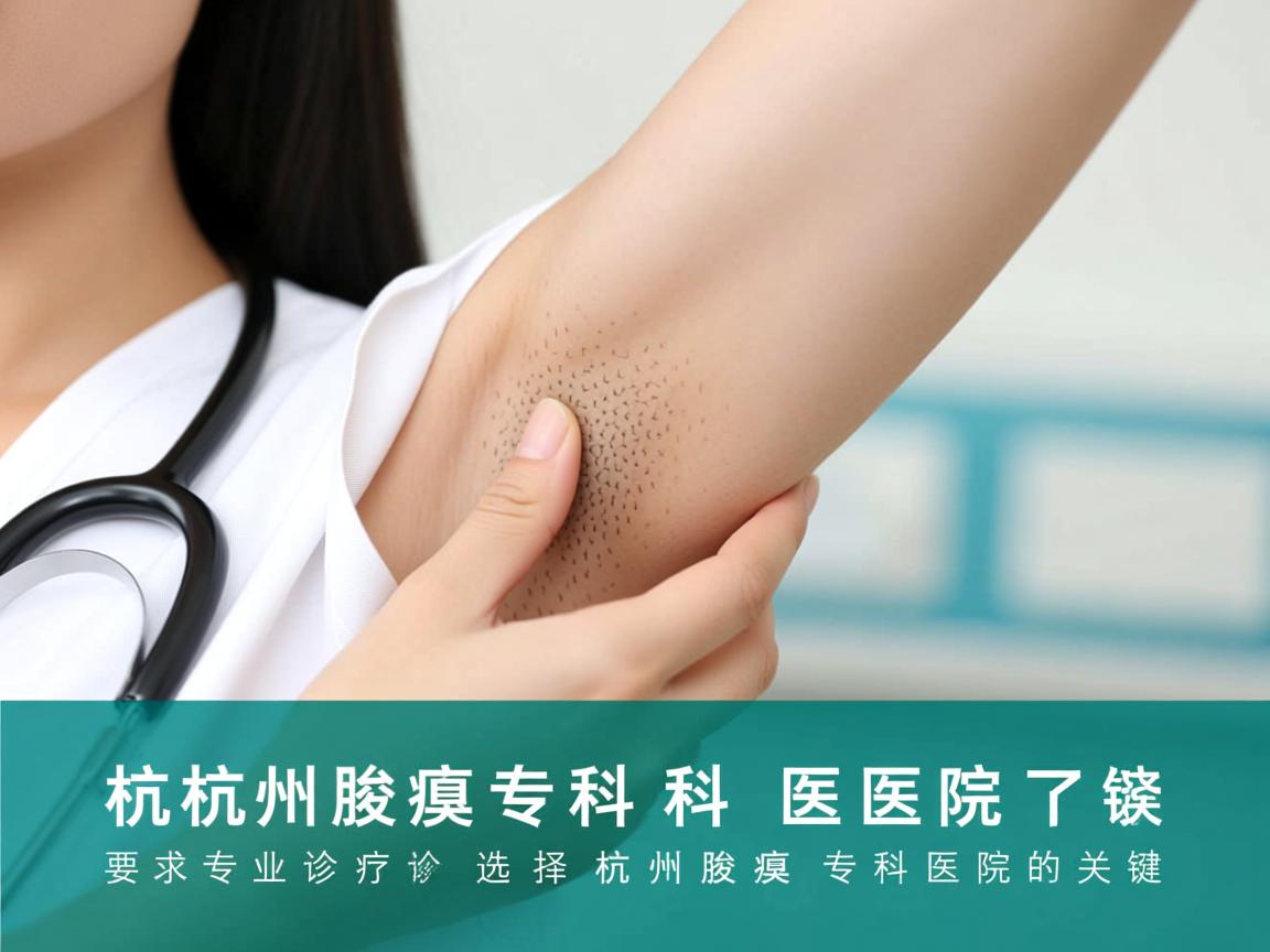 杭州腋臭专科医院解读，专业诊疗，选择杭州腋臭专科医院的关键