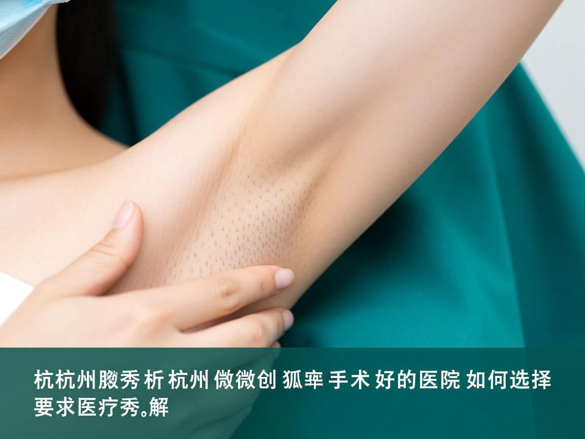 杭州腋秀解析，杭州做微创狐臭手术好的医院如何选择