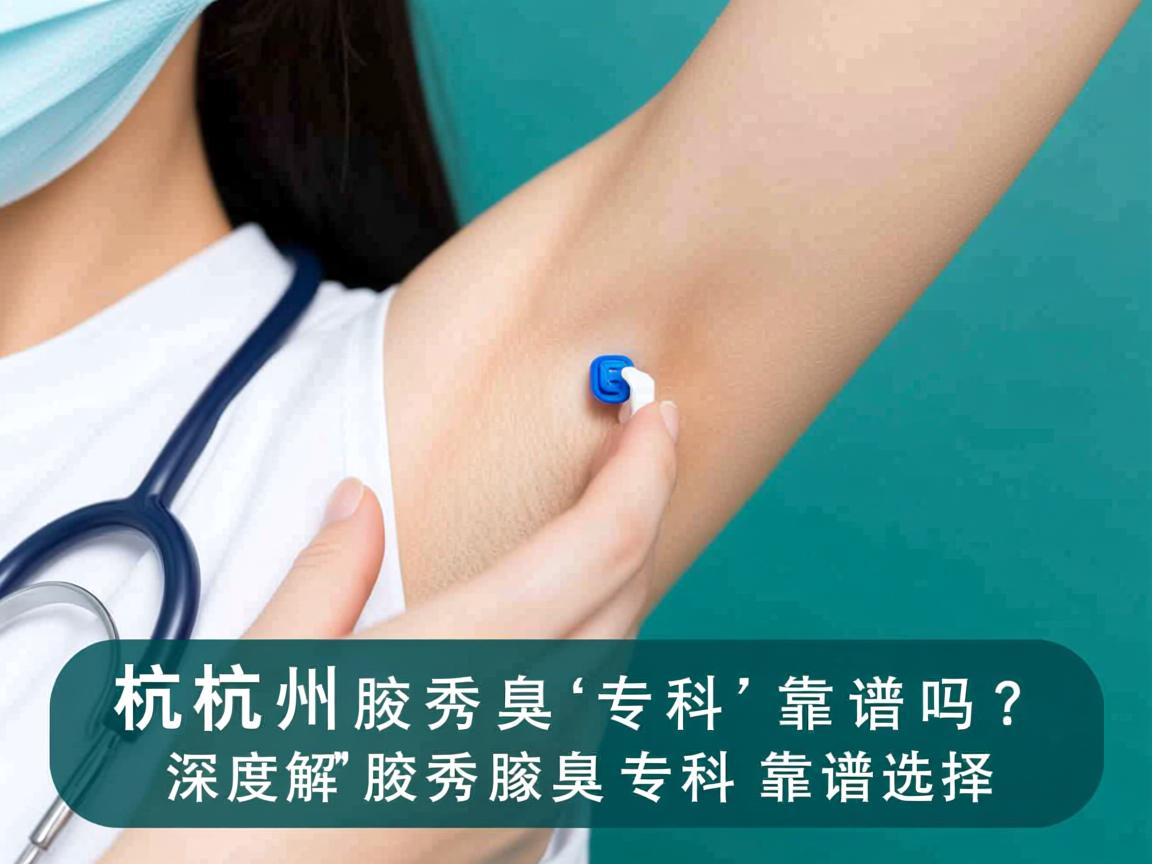 杭州腋秀腋臭专科靠谱吗？深度解析腋秀腋臭专科的靠谱选择