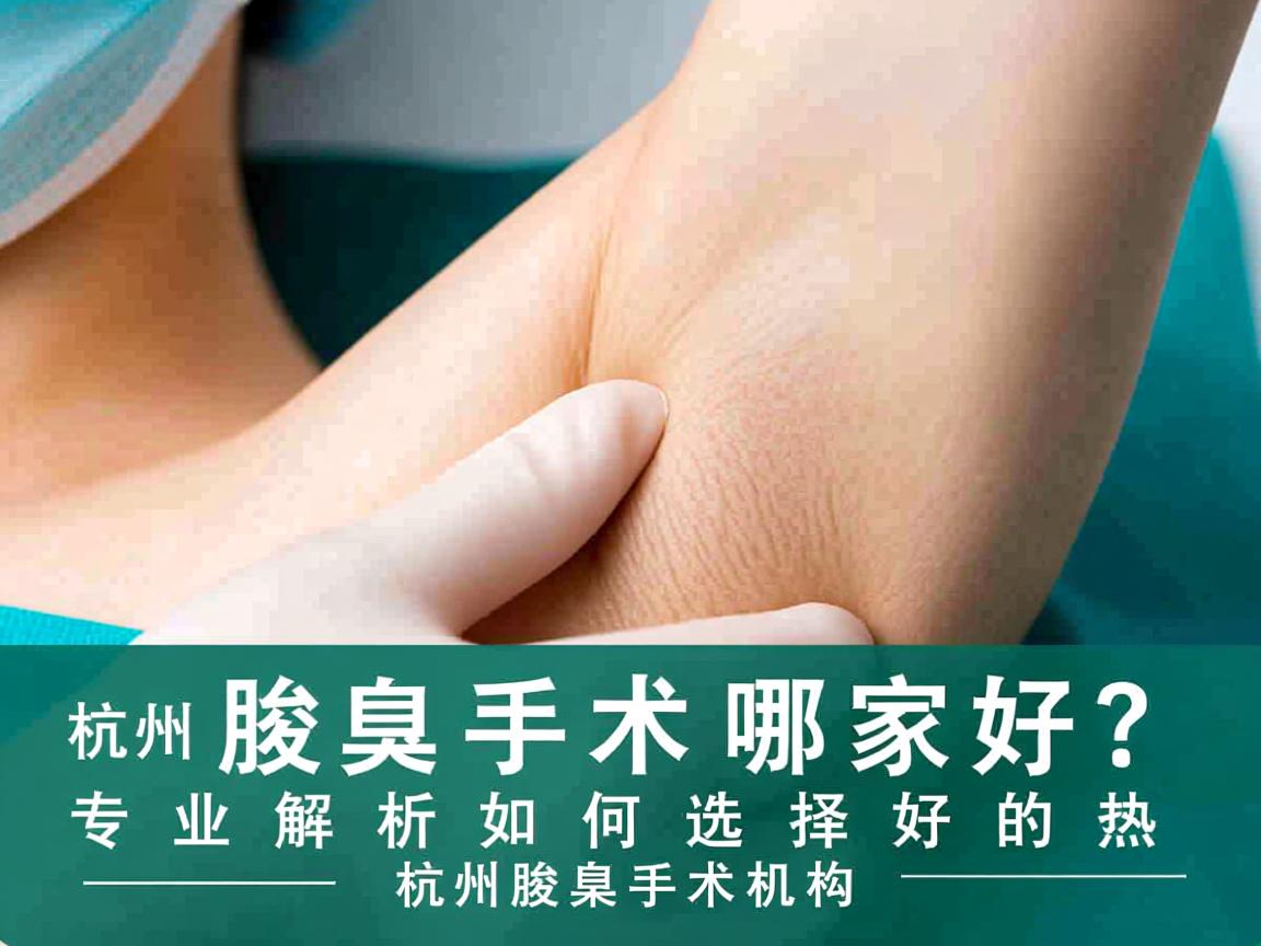 杭州腋臭手术哪家好？专业解析如何选择好的杭州腋臭手术机构