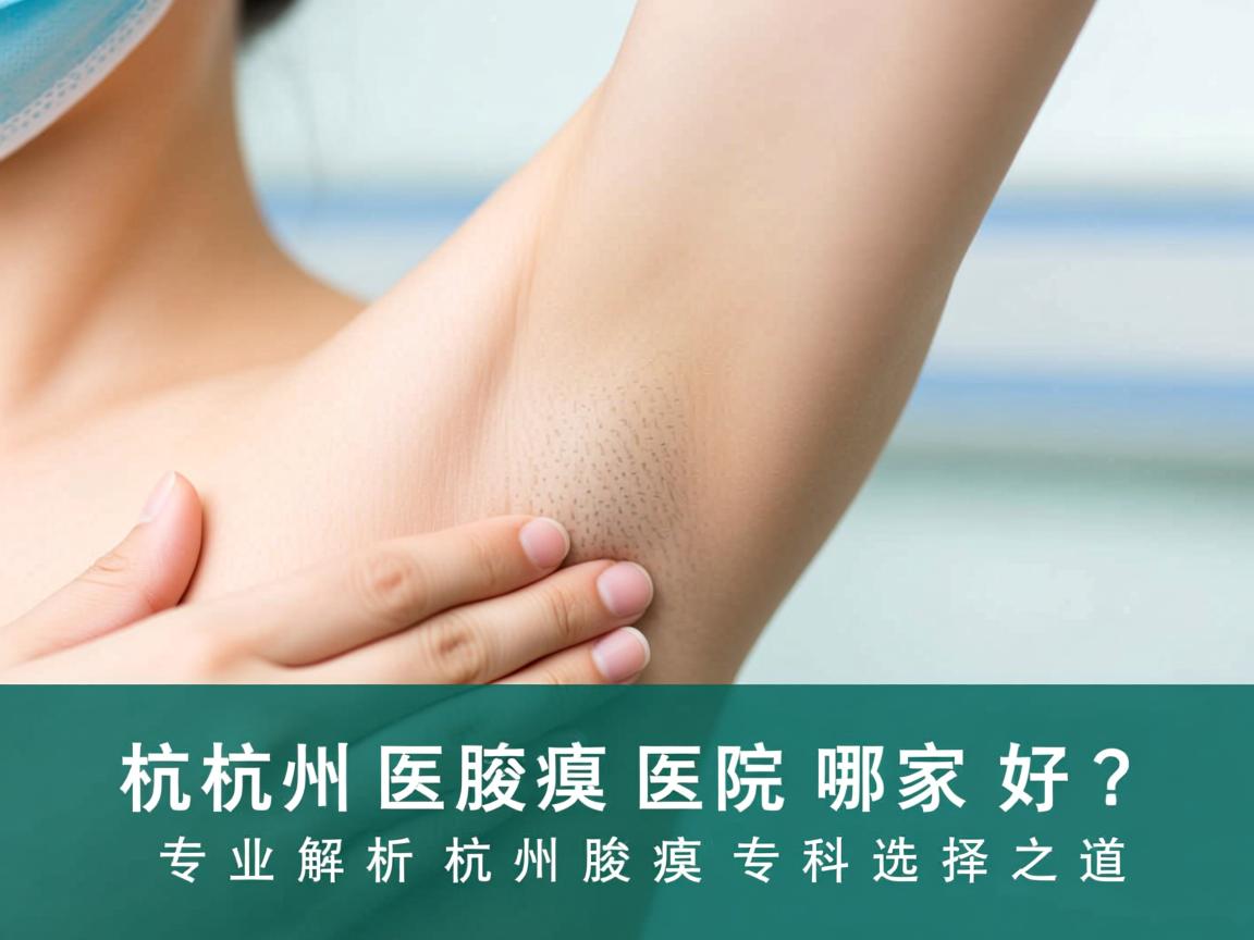 杭州腋臭医院哪家好？专业解析杭州腋臭专科选择之道