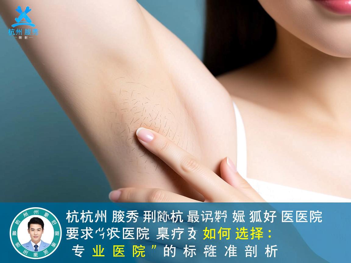 杭州腋秀解析，杭州最好狐臭医院如何选择，专业医院的标准剖析