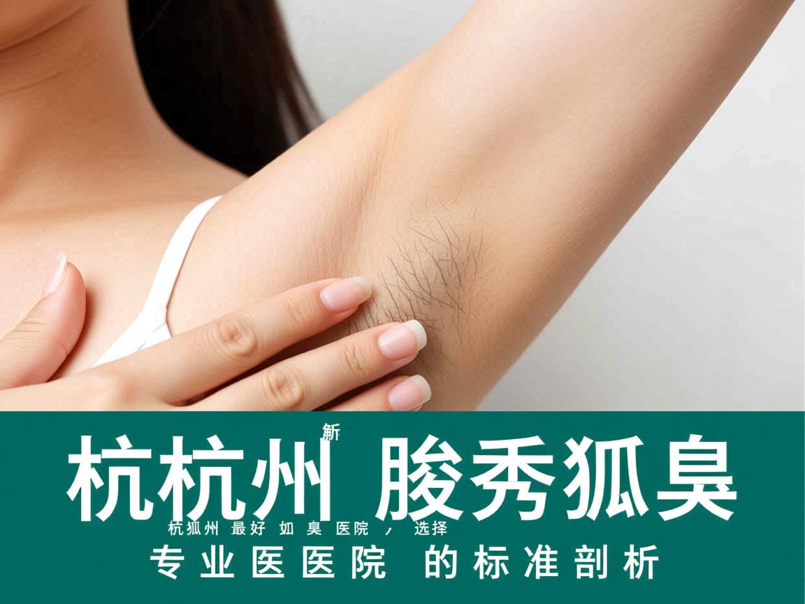 杭州腋秀解析，杭州最好狐臭医院如何选择，专业医院的标准剖析