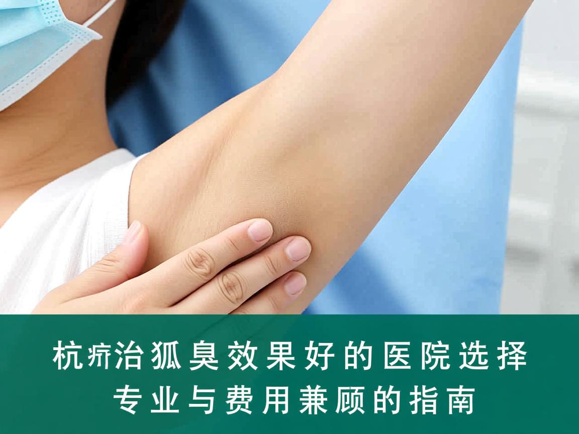杭州治疗狐臭效果好的医院选择，专业与费用兼顾的指南