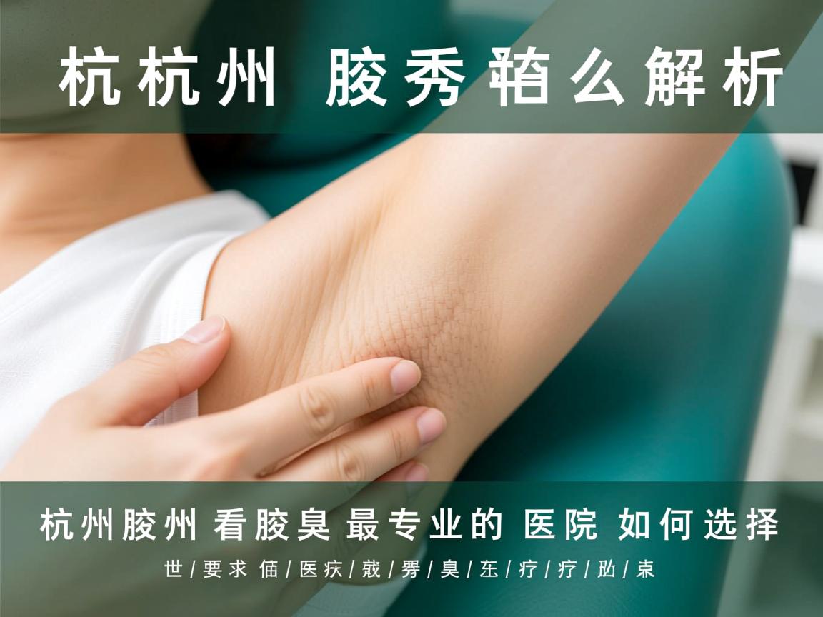 杭州腋秀解析，杭州看腋臭最专业的医院如何选择