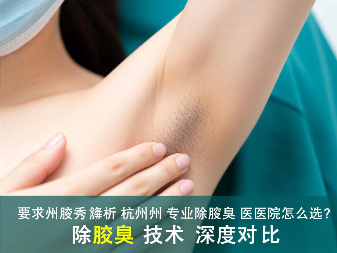 杭州腋秀解析，杭州专业除腋臭医院怎么选？除腋臭技术深度对比