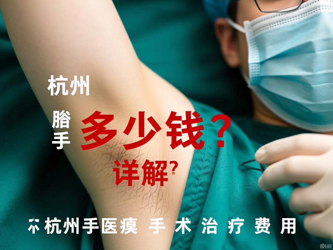 杭州腋臭手术多少钱？详解杭州腋臭手术治疗费用