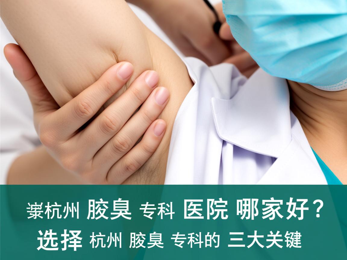 杭州腋臭专科医院哪家好？选择杭州腋臭专科的三大关键