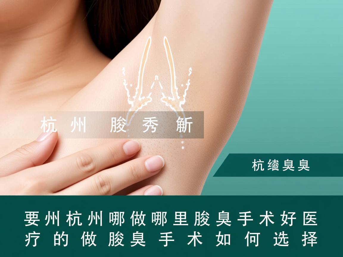 杭州腋秀解析，杭州哪里做腋臭手术好，好的腋臭手术如何选择