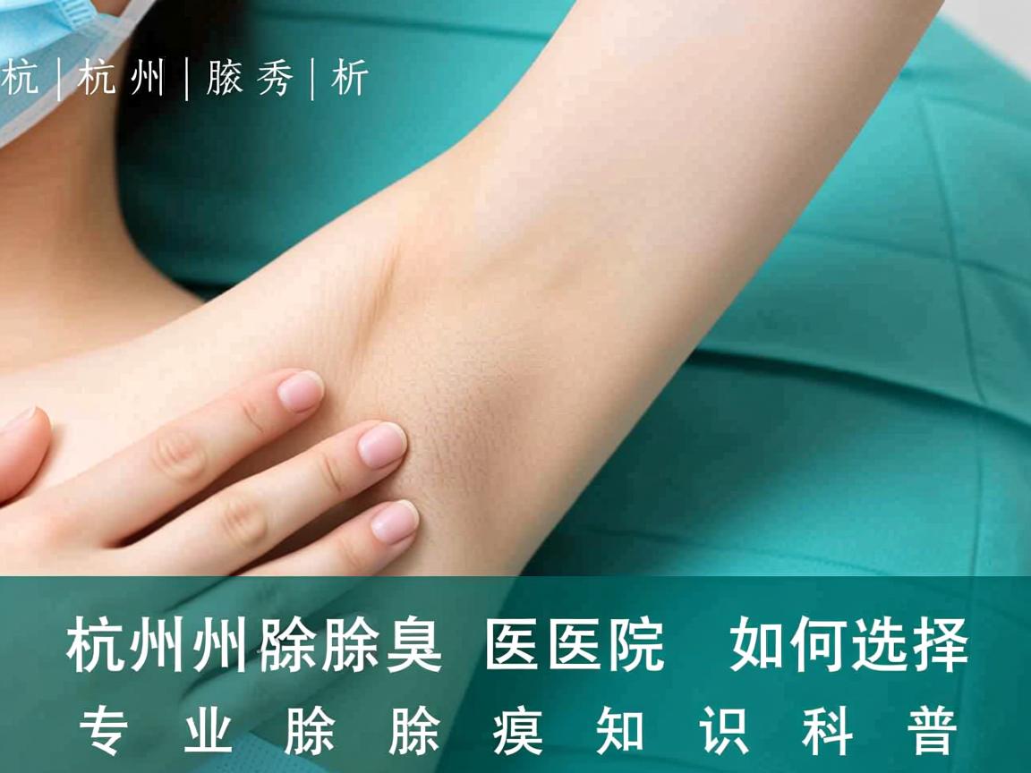 杭州腋秀解析，杭州除腋臭医院如何选择，专业除腋臭知识科普