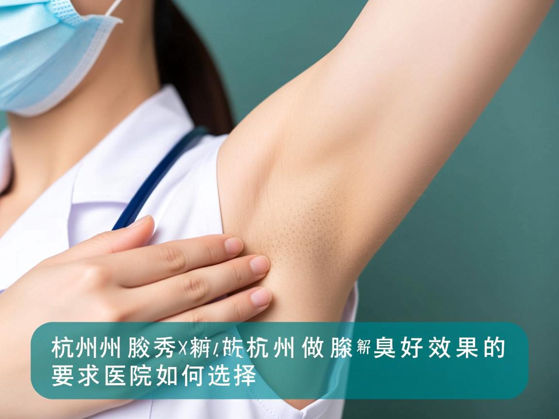 杭州腋秀解析，杭州做腋臭效果好的医院如何选择