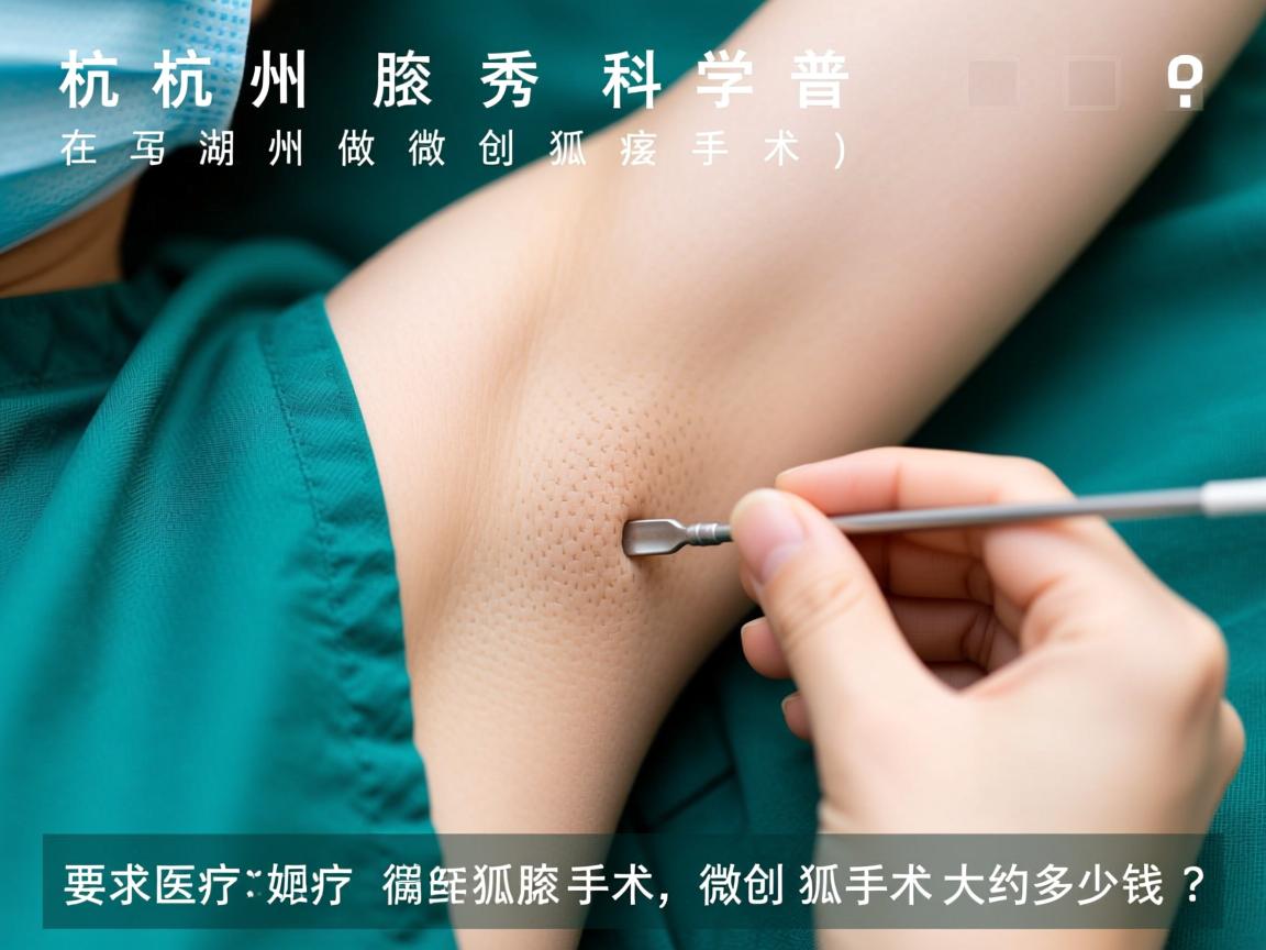 杭州腋秀科普，在湖州做微创狐臭手术，微创狐臭手术大约多少钱？