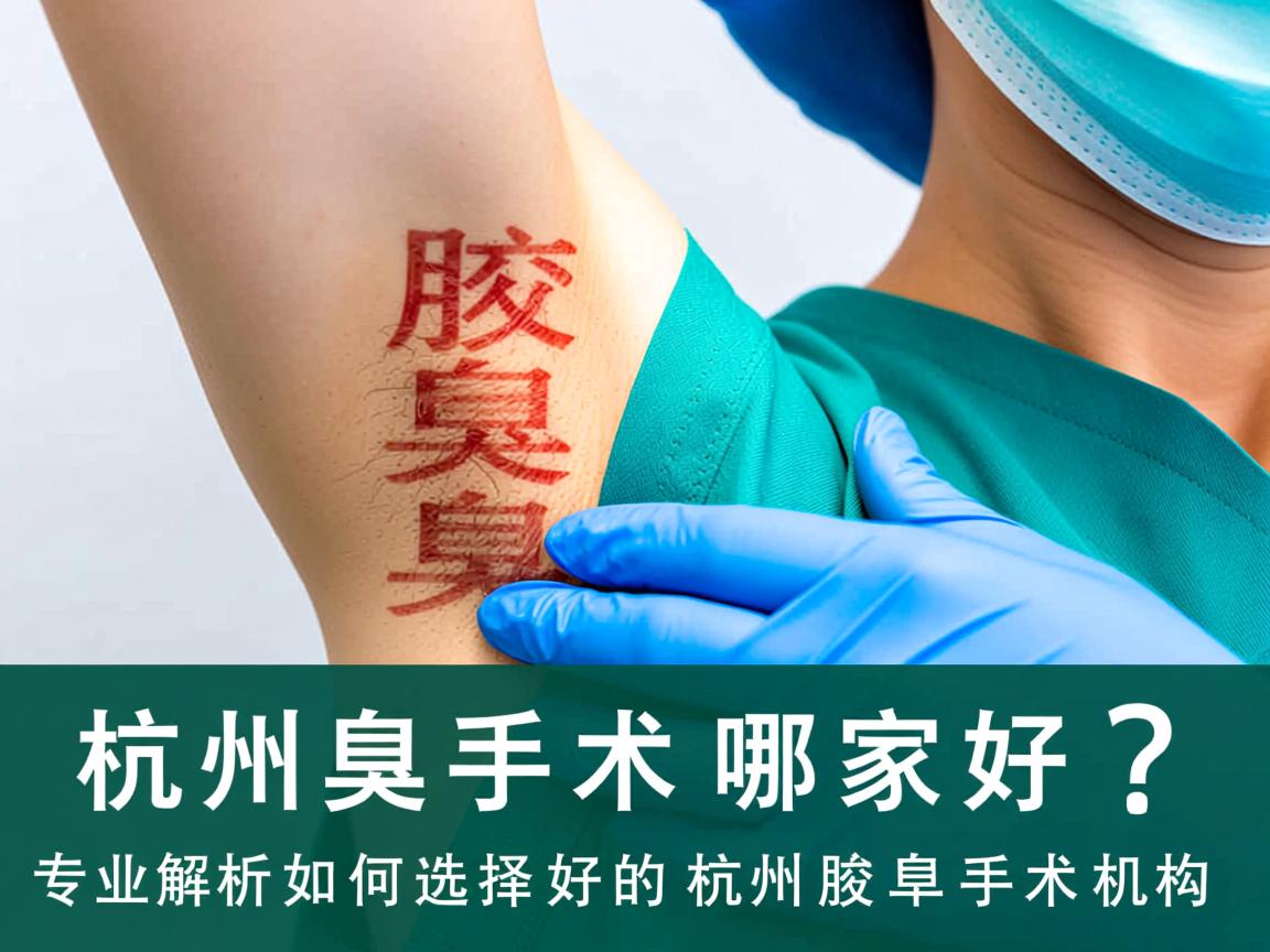 杭州腋臭手术哪家好？专业解析如何选择好的杭州腋臭手术机构