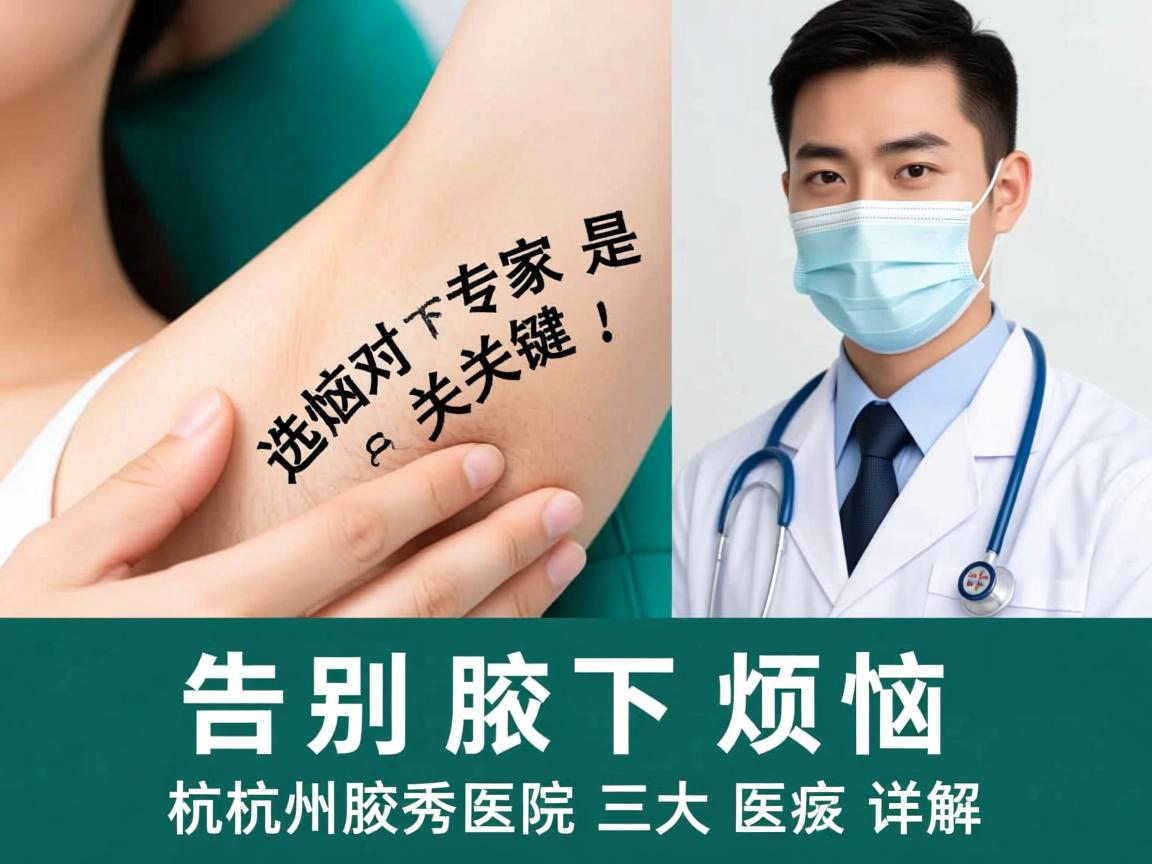 告别腋下烦恼，选对专家是关键，杭州腋秀医院三大医生详解