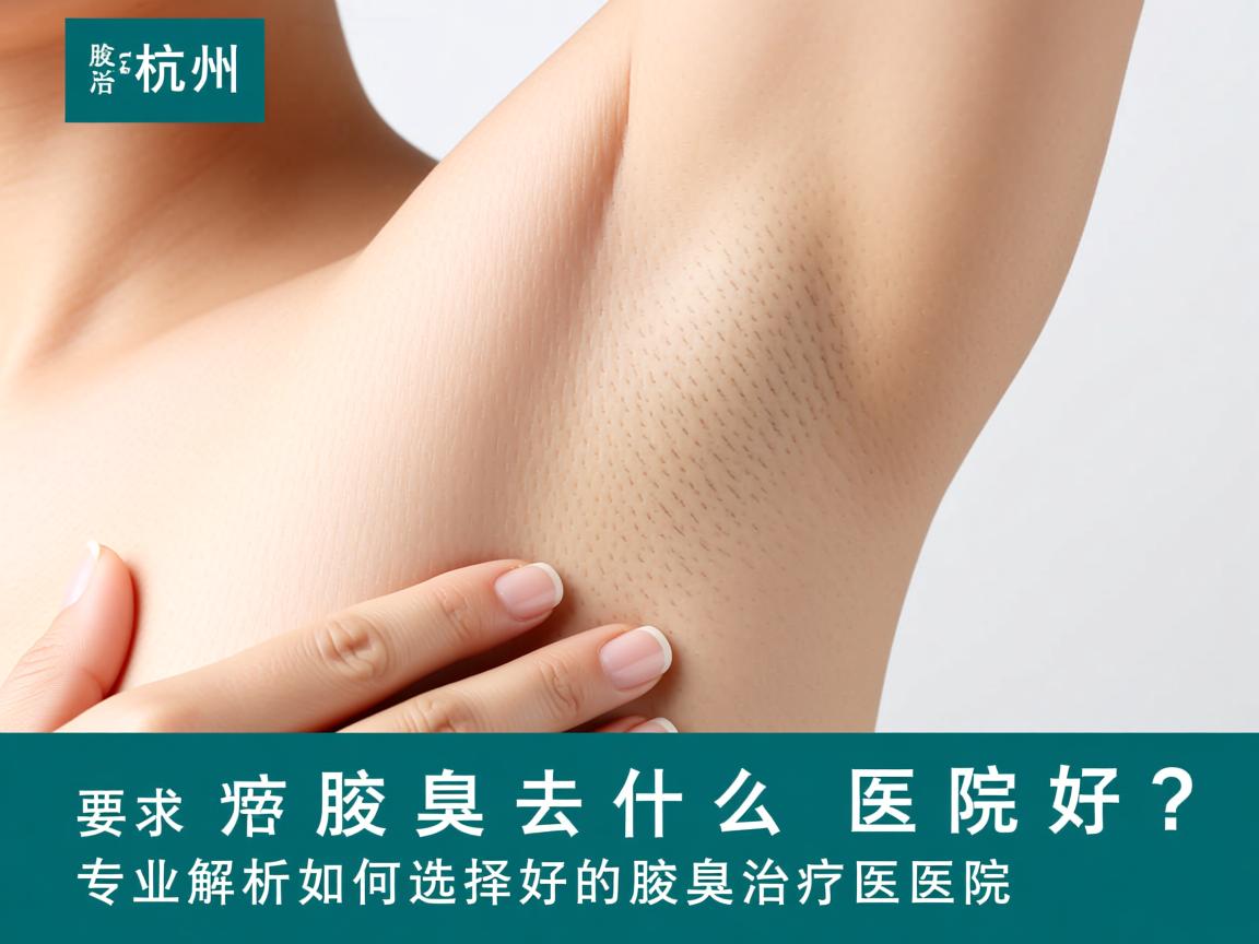 杭州治疗腋臭去什么医院好？专业解析如何选择好的腋臭治疗医院