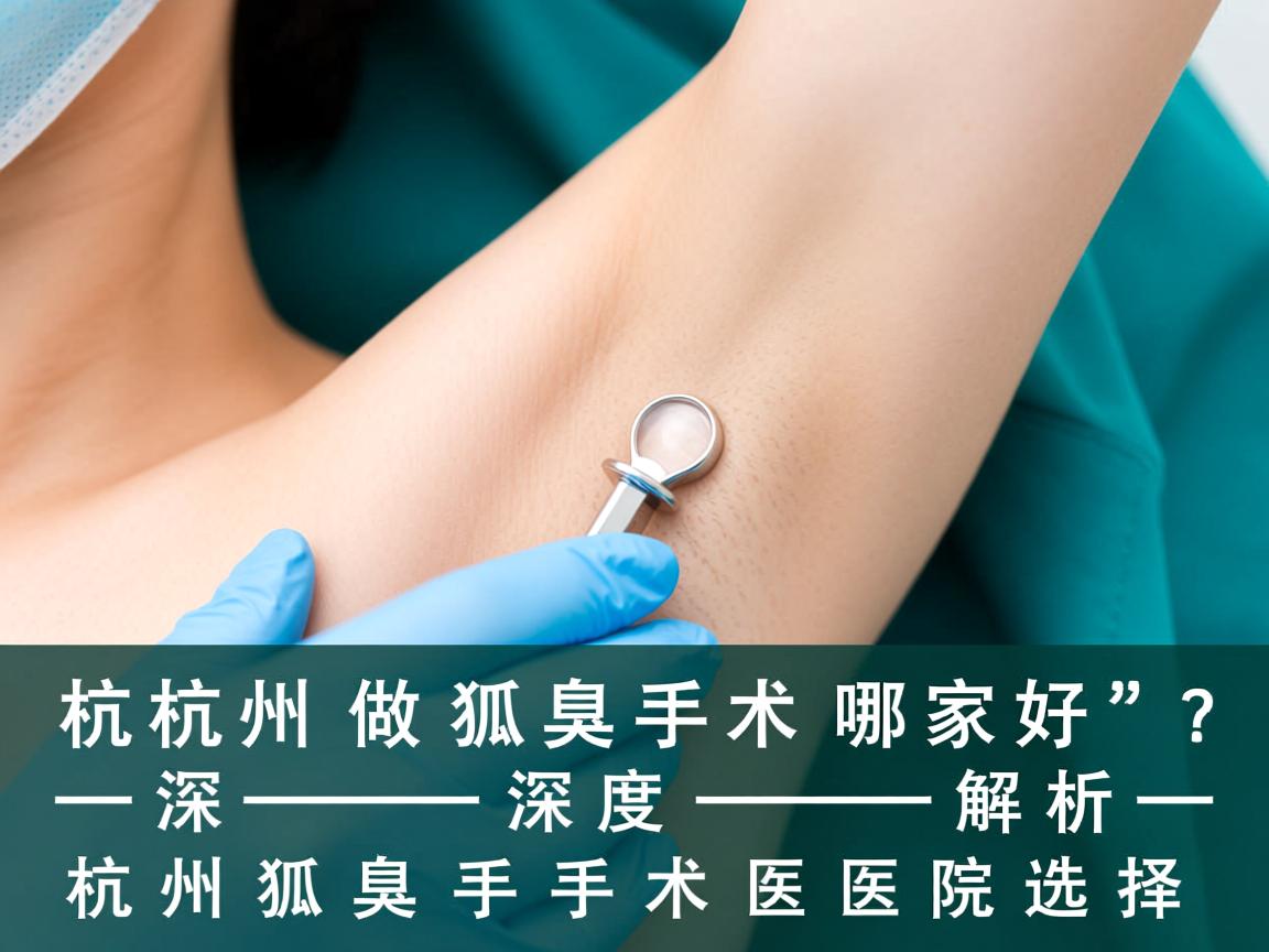杭州做狐臭手术哪家好？深度解析杭州狐臭手术医院选择