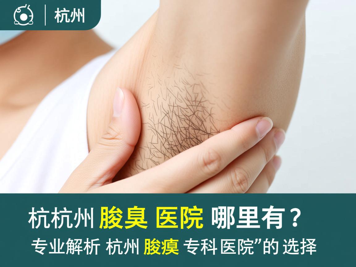 杭州腋臭医院哪里有？专业解析杭州腋臭专科医院的选择