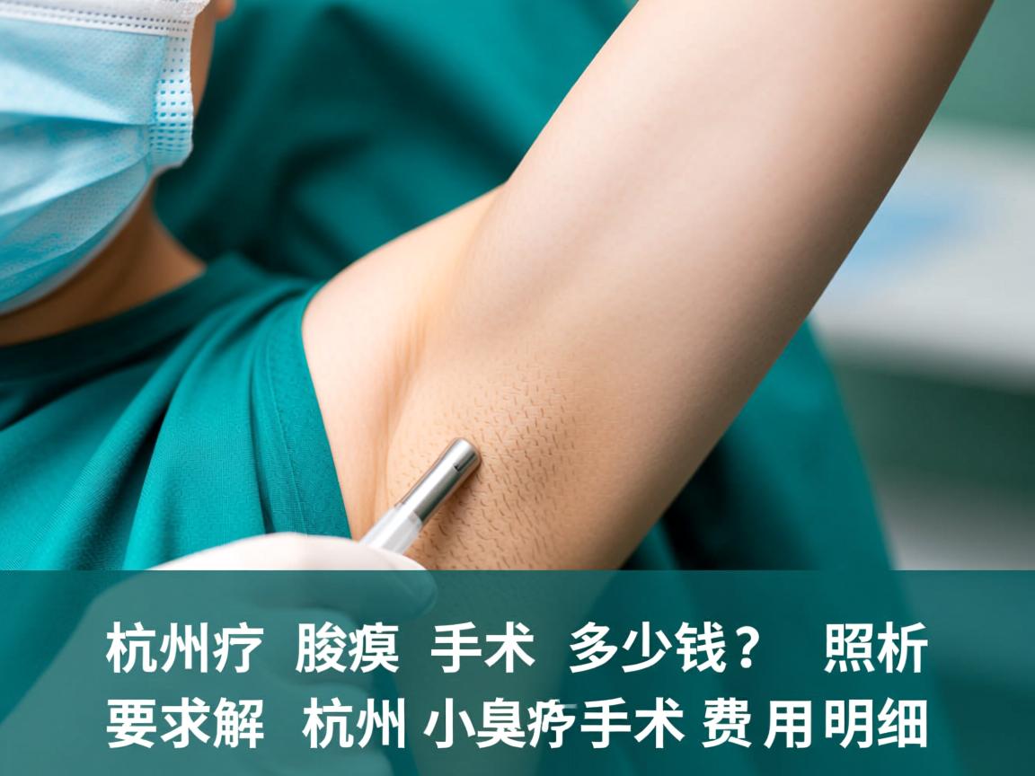 杭州腋臭手术多少钱？解析杭州腋臭手术费用明细