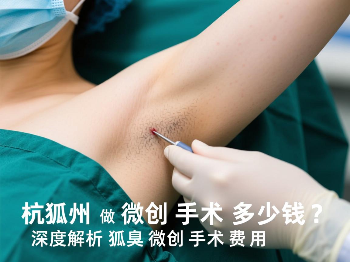 杭州做狐臭微创手术多少钱？深度解析狐臭微创手术费用