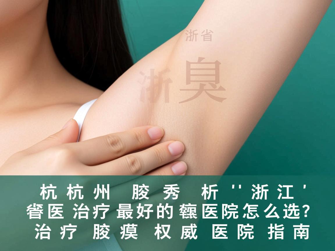 杭州腋秀解析，浙江省治疗腋臭最好的医院怎么选？治疗腋臭权威医院指南
