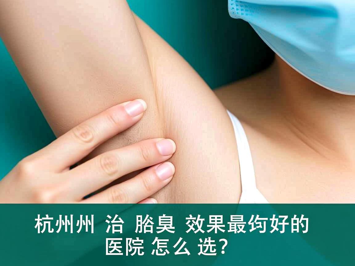 杭州腋秀解析，杭州治腋臭效果最好的医院怎么选？