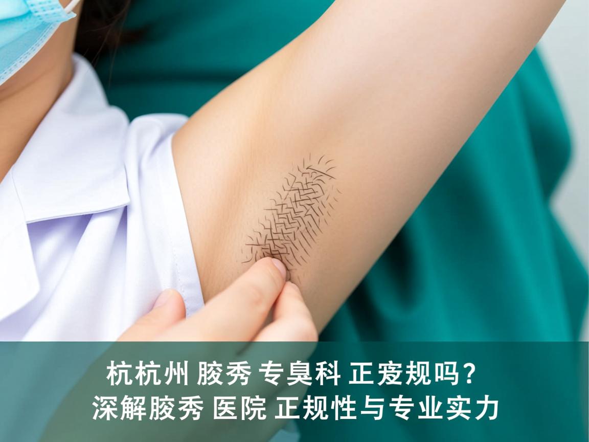 杭州腋秀腋臭专科正规吗？深度解析腋秀医院正规性与专业实力