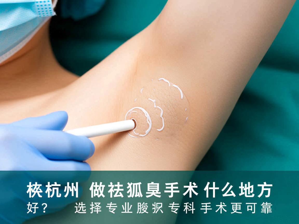 杭州做祛狐臭手术什么地方好？选择专业腋臭专科手术更可靠