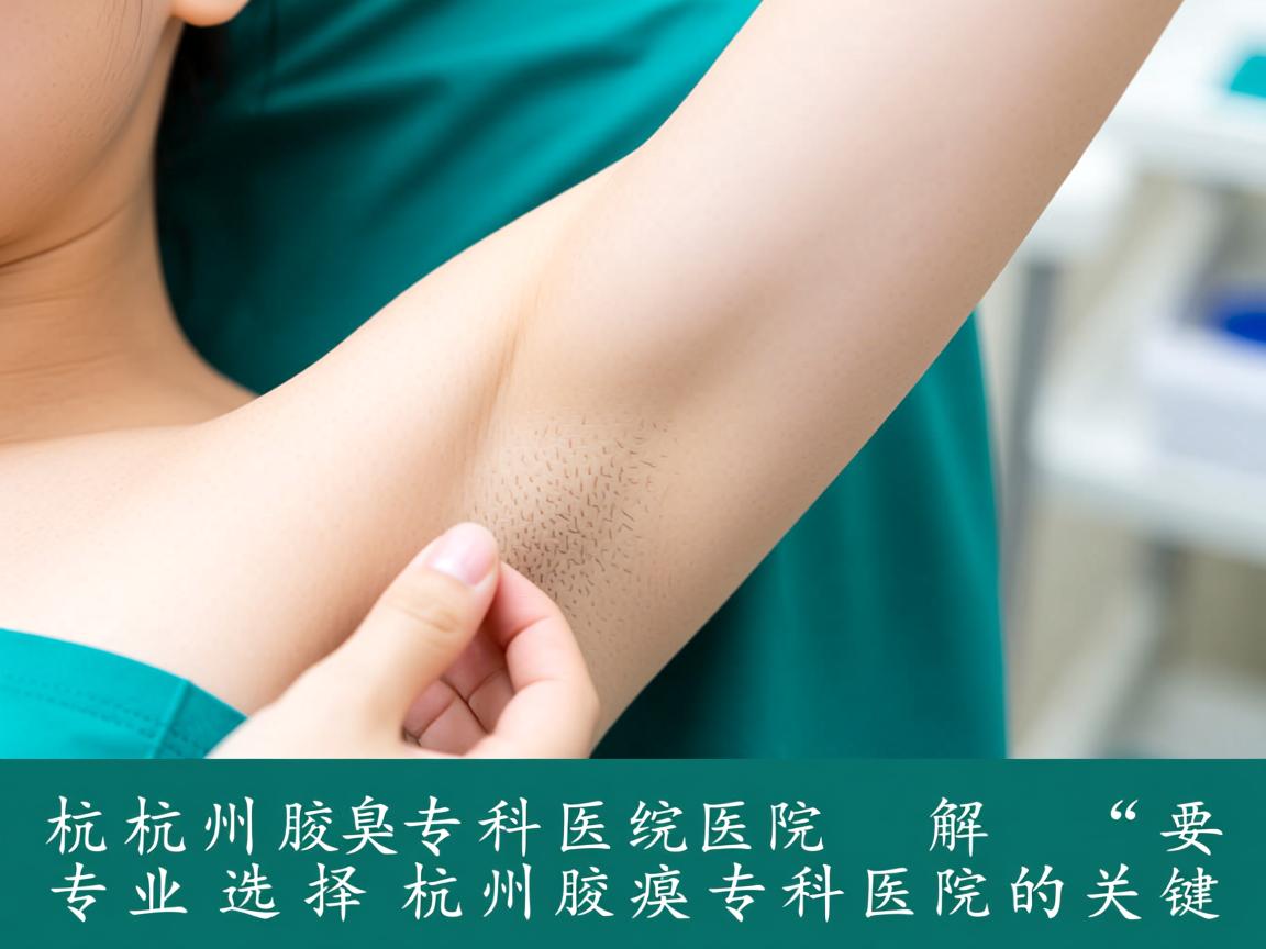杭州腋臭专科医院解析，专业选择杭州腋臭专科医院的关键
