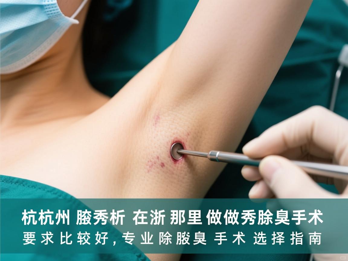 杭州腋秀解析，在浙江那里做除腋臭手术比较好，专业除腋臭手术选择指南