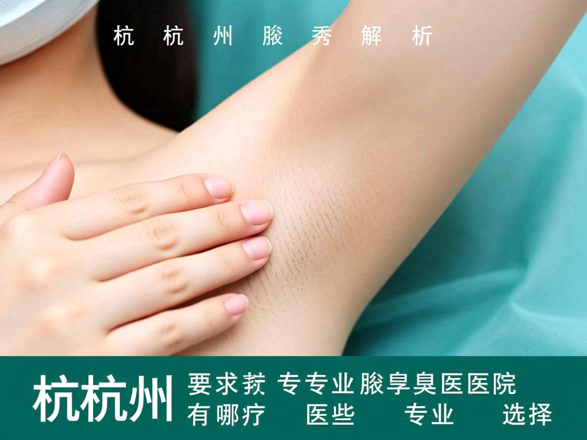 杭州腋秀解析，杭州专业腋臭医院有哪些专业选择