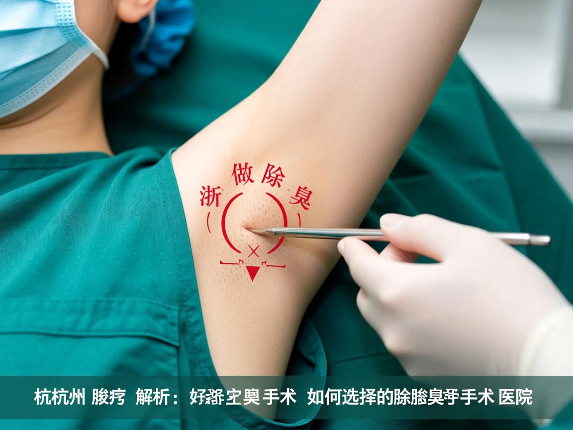 杭州腋秀解析，在浙江做除腋臭手术，如何选择好的除腋臭手术医院