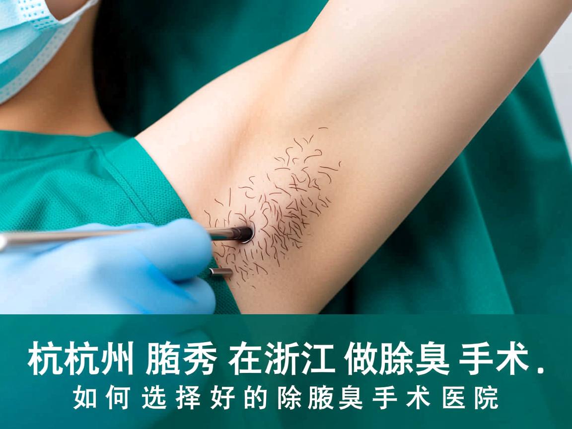 杭州腋秀解析，在浙江做除腋臭手术，如何选择好的除腋臭手术医院