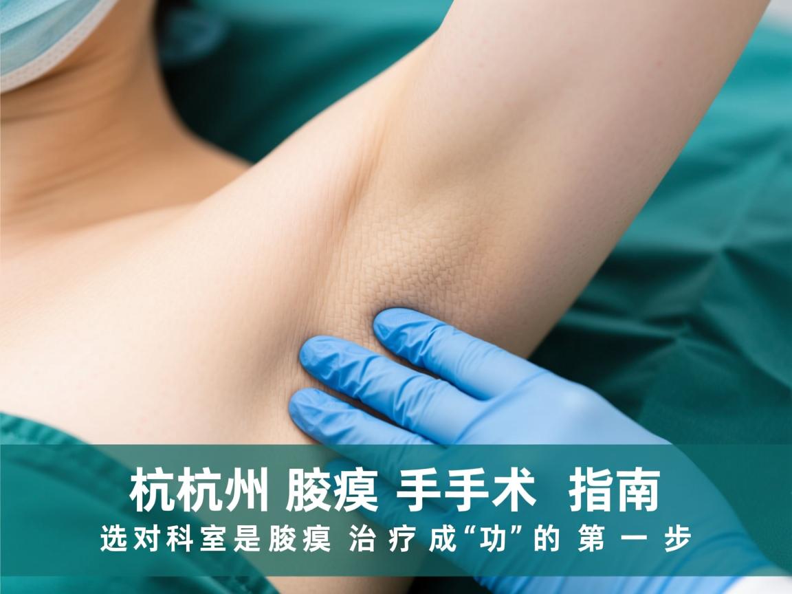 杭州腋臭手术指南，选对科室是腋臭治疗成功的第一步