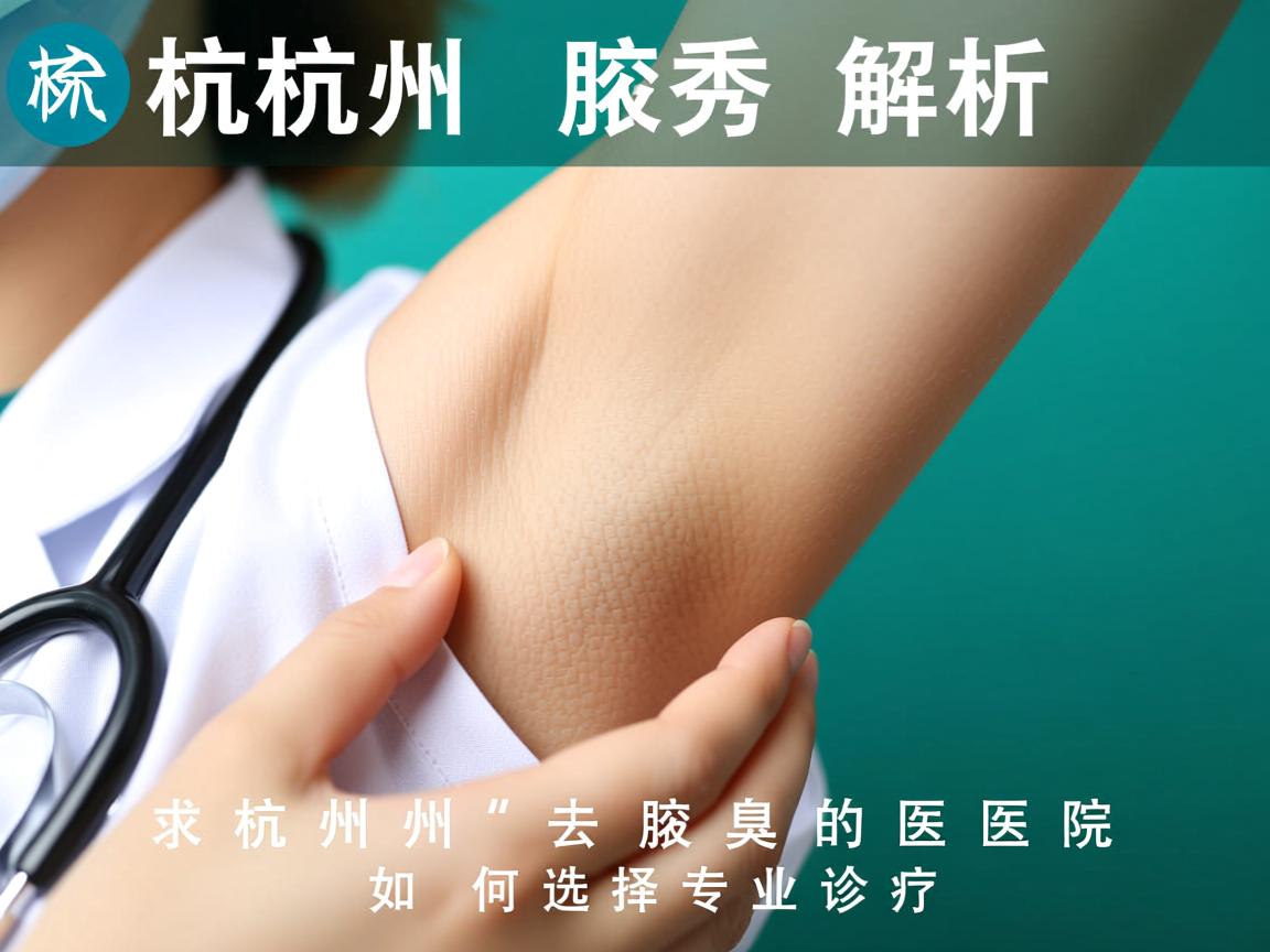 杭州腋秀解析，杭州去腋臭的医院如何选择专业诊疗