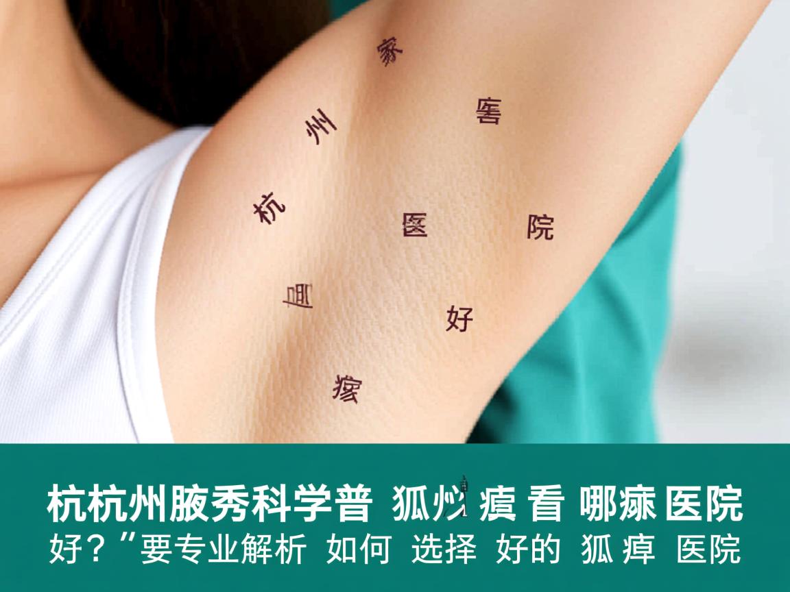 杭州腋秀科普，杭州看狐臭哪家医院好？专业解析如何选择好的狐臭医院
