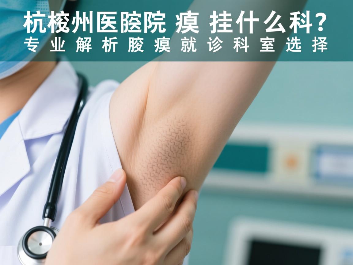 杭州医院腋臭挂什么科？专业解析腋臭就诊科室选择