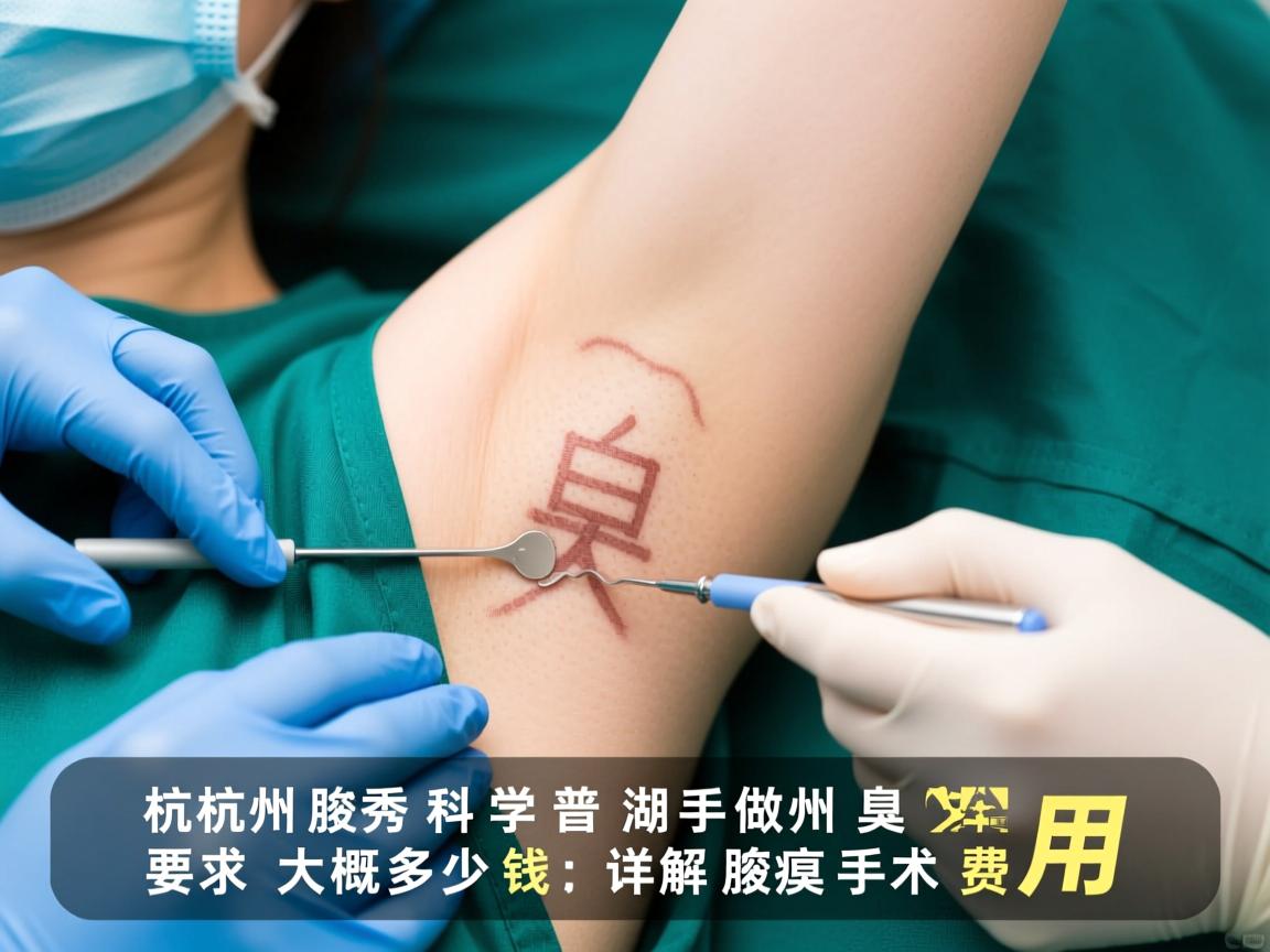 杭州腋秀科普，在湖州做腋臭手术大概多少钱，详解腋臭手术费用