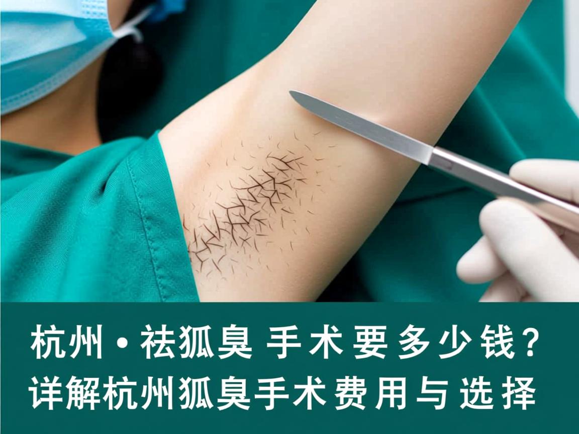 杭州祛狐臭手术要多少钱？详解杭州狐臭手术费用与选择