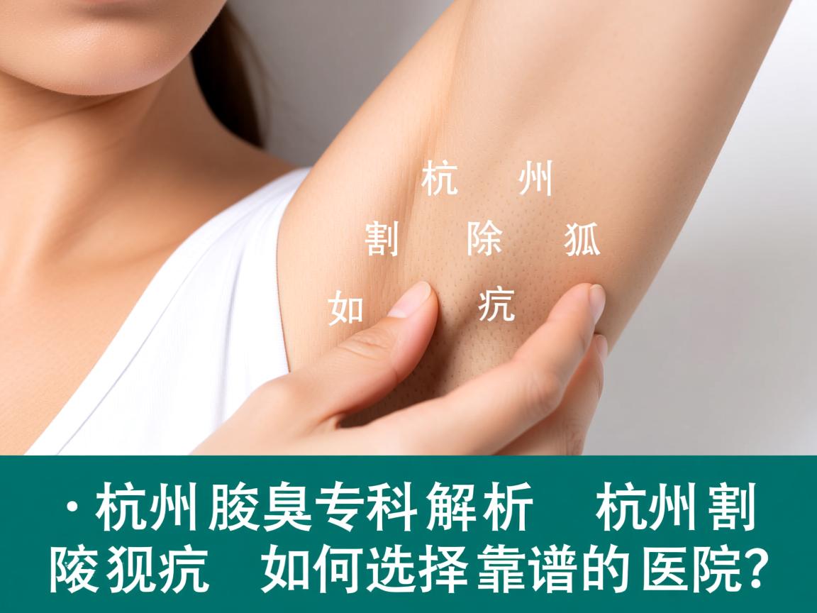 杭州腋臭专科解析，杭州割除狐臭，如何选择靠谱的医院？